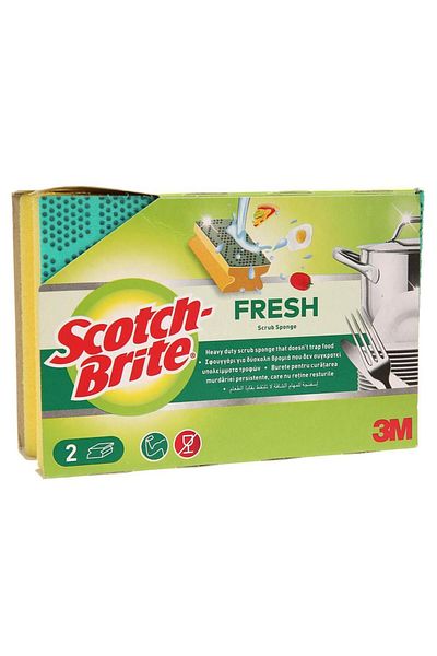 3M Scotch-Brite Fresh Heavy Duty Nail Saver Sponge (2 pcs)