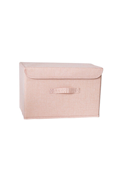 Choice صندوق تخزين قابل للطي من قماش الكتان والقطن قابل للغسل 37X24X24 سم، صن...