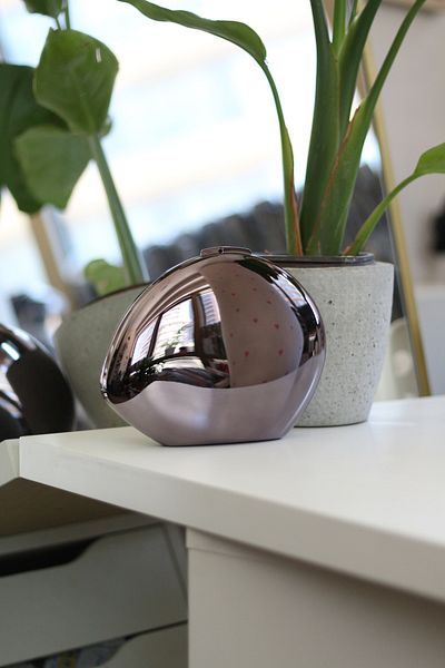 Moom Bag Γυναικεία βραδινή τσάντα φορέματος με γυαλιστερό ακρυλικό κέλυφος από πλατίνα