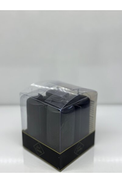 Gül Mum 4 LÜ SİYAH TAKOZ MUM ÇAP 3 CM BOY 8 CM