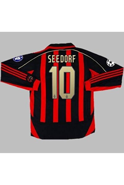 Lion Spor # 10 seedorf # Milan legend nostalgia retro long sleeve jersey (red...