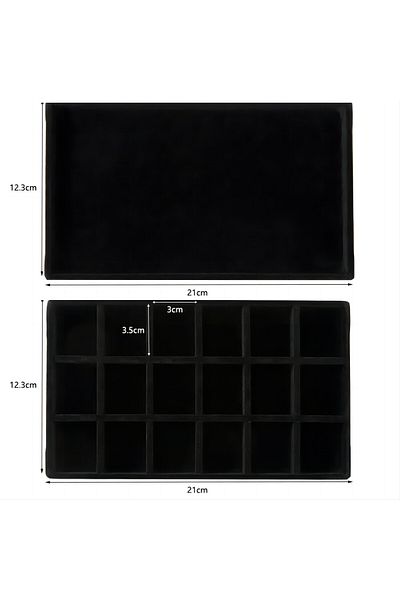 Choice 10 Black Jewelry Organizer Velvet Jewelry Storage Tray Display Ring Bracelet Necklace Storage Box Sh