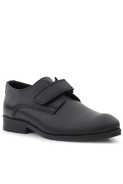 Rakerplus Pantofi pentru copii Oxford din piele naturală din piele neagră