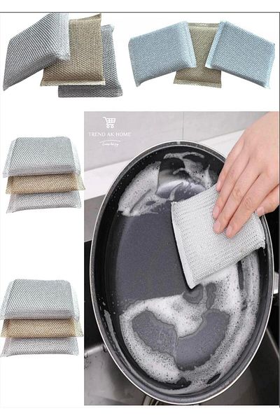 OSKAR FIRÇA Antibacterial Sponge 3 Pack, No Detergent Required