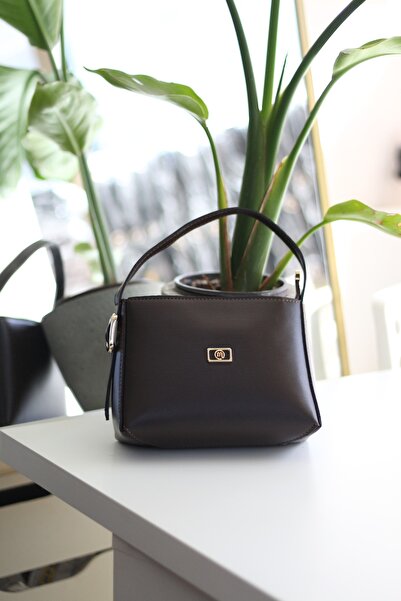 Moom Bag Kadın Acı Kahve Dokulu Tutma Saplı El Omuz Çantası