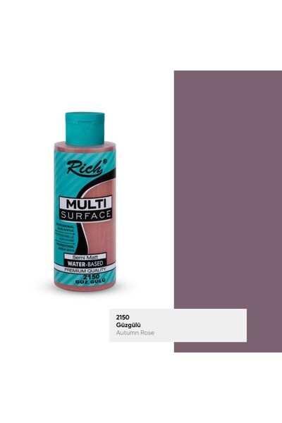 Rich Multi Surface 120 cc Güz Gülü 2150 Akrilik Ahşap, Cam, Fayans Stencil Bo...