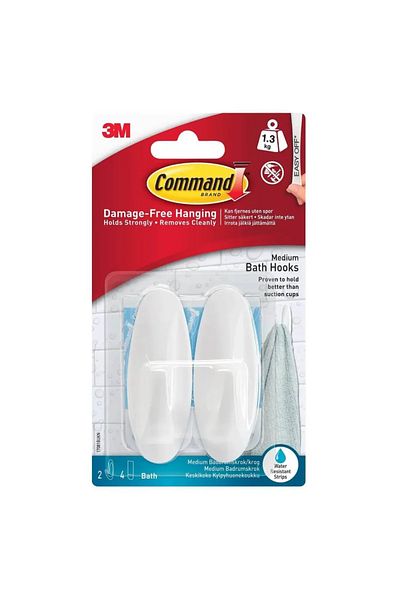 3M Command Medium Bathroom Hook Set (2 Pc.)