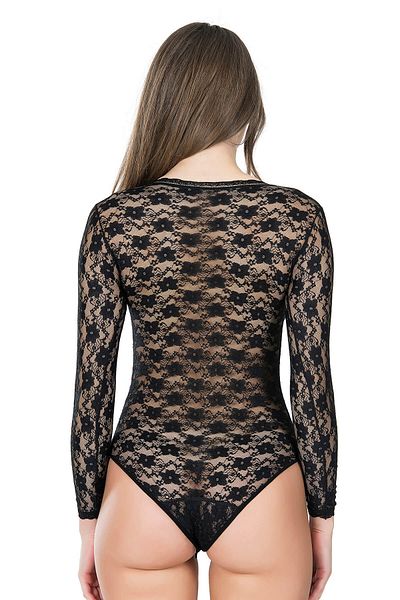 Beruflic Crew Neck Lace Snap Women's Bodysuit 327