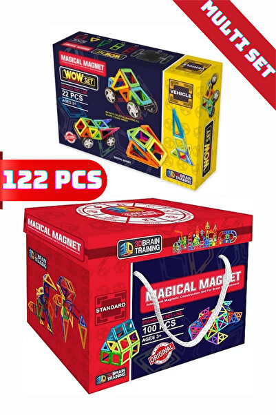 Toyika Magical Magnet 122 Parça Mıknatıslı, Manyetik 3 Boyutlu Yapı ve Tasarı...