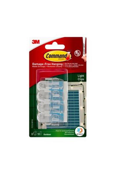 3M Command Outdoor Light Clips W/Foam (4 Pc.)