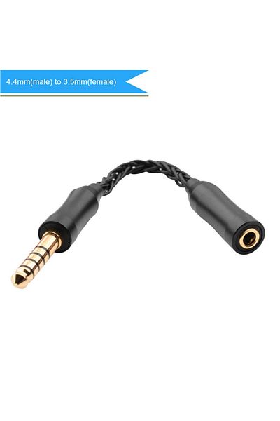 Choice 4.4mm to 3.5mm 8 Core No-Oxygen Copper Silver-plated Connector Carbon Fiber Male to Female Conversio
