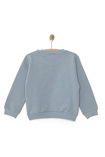 ebebek Hello Baby HelloBaby Basic Az Şardonlu Kutup Ayısı Desenli Sweatshirt Erkek Bebek
