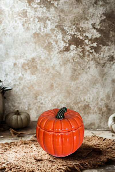 Woodcept 3'lü Set Dekoratif Bal Kabağı Lüks Saklama Kavanozu, Şekerlik, Sunumluk, Küçük, Orta ve Büyük Boy