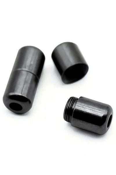 hapshoe Screw Black Color 5 Pairs Shoe Lace Tips