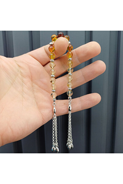 Selderesi Zaza Model Küre Kesim Şeffaf Litvanya DAMLA Kehribar Tesbih