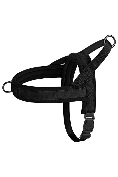 Choice سترة تسخير للكلاب مبطنة من النايلون باللون الأسود مقاس M، سترة قابلة ل...