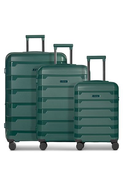 D&N South Dakota 4 Wheels Suitcase Set 3-piece With Expansion Pleat