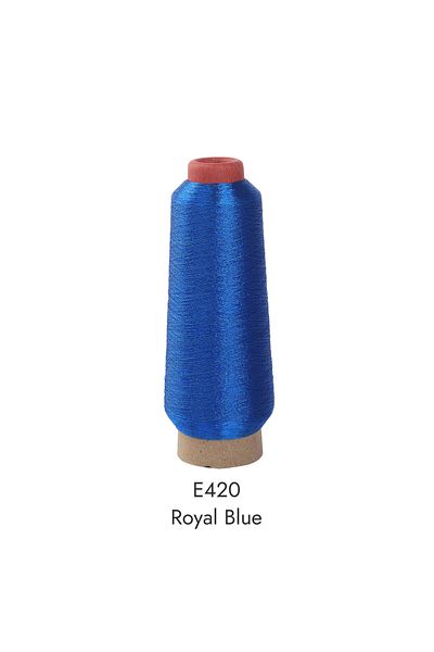 Choice E420 Royal Blue 150D 3000M Per Cone Metallic Thread Yarn For Computerized Embroidery Decorative Sewi