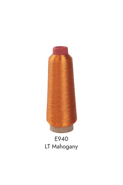 Choice E940 LT Mahogany 150D 3000M Per Cone Metallic Thread Yarn For Computerized Embroidery Decorative Sew