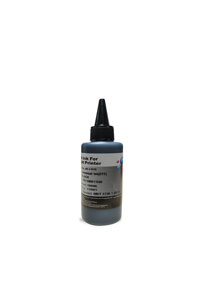 PLUSCOPY Mürekkep DYE *UNIVERSAL* SİYAH 100 ML 25/100