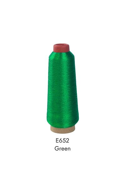 Choice E652 Green 150D 3000M Per Cone Metallic Thread Yarn For Computerized Embroidery Decorative Sewing 28