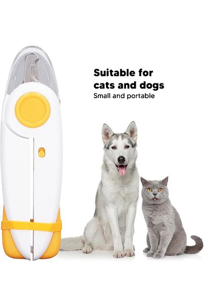 COOYA Pet Nail Clippers, Portable, Ergonomic Pet Shop Pet Owner Care Tools, Orange and White