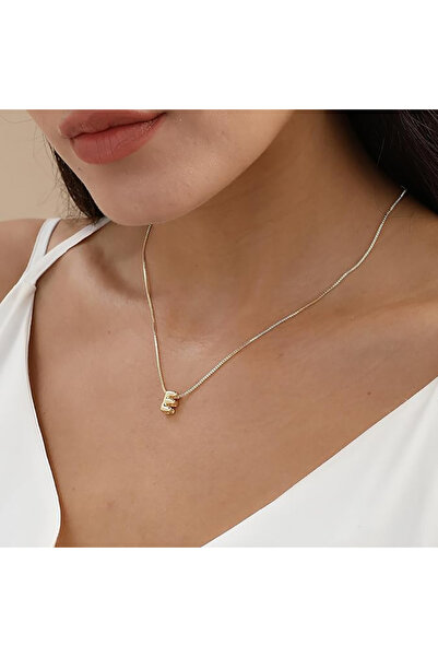 Atolyezone E Harfi Tasarım 18k Altın Kaplama Harfli Kolye Isimli Kişiye Özel ...