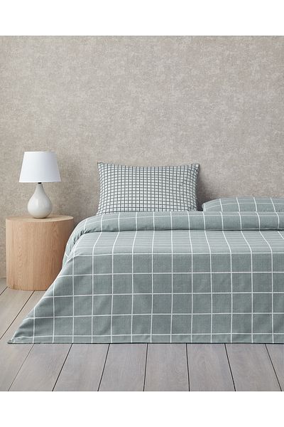English Home Σετ Παπλωματοθήκη Windsor Easy-Iron 160x220 cm Πράσινο