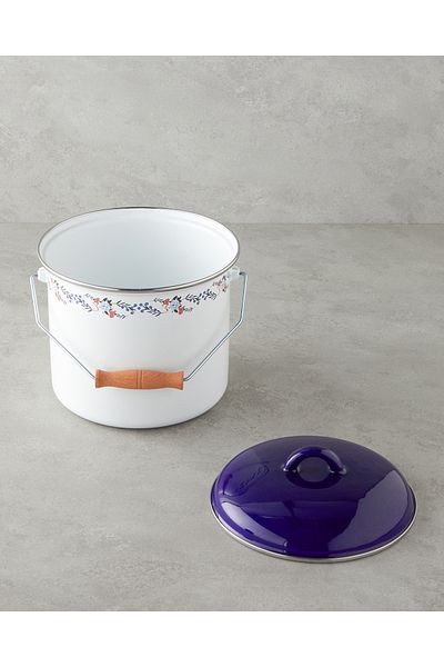English Home Σμάλτο Azure Bloom Copper 20 cm Λευκό
