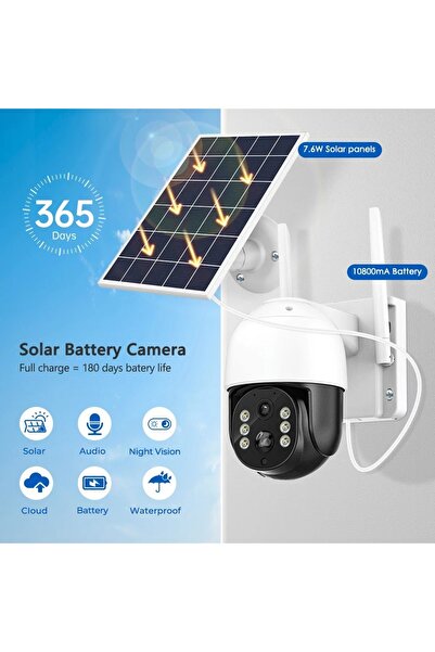 Yellowtech 4g Destekli Güneş Enerjili Kamera | 5mp Ip Güvenlik Kamerası Dış Mekan| Gece Görüş |suya Dayanıklı