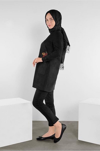 Alvina Embroidered Suede Tunic 41178