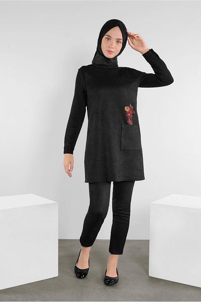 Alvina Embroidered Suede Tunic 41178