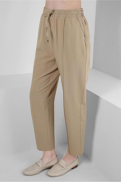 Alvina LINEN PANT WITH ELASTIC BELI 70518