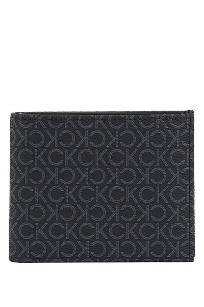 Calvin Klein Black Men's Wallet Classic Mono Bifold 5Cc W/Coin