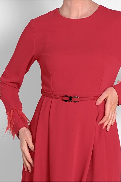 Alvina Feather Detailed Dress 4465