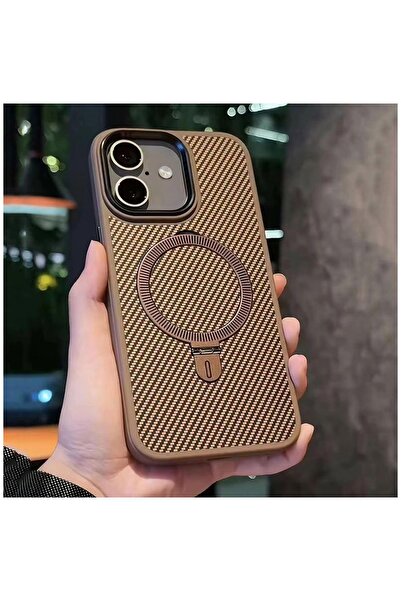 Zebana Apple iPhone 16 Uyumlu Kılıf Zebana Best Karbon Fiber Kılıf (Kablosuz ...