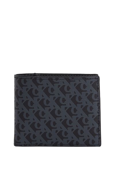Calvin Klein Black Men's Leather Wallet Matte Billfold W/Coin