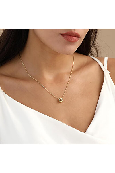 Atolyezone O Harfi Tasarım 18k Altın Kaplama Harfli Kolye Isimli Kişiye Özel ...