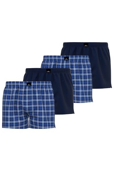 Götzburg GÖTZBURG Herren Boxer 4er Pack - Poplin, Pure Cotton, Unterw sche Set