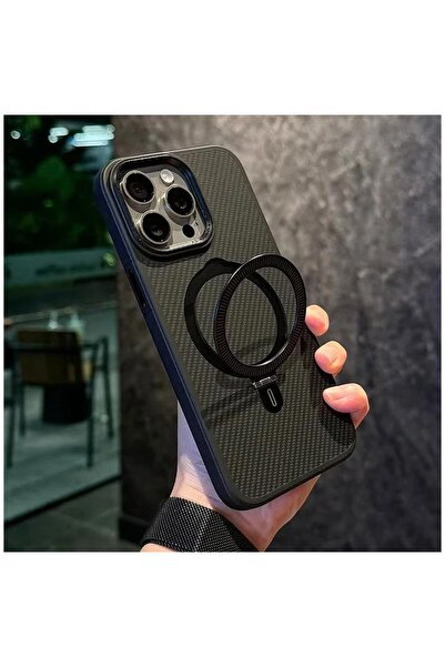 Zebana Apple iPhone 13 Pro Max Uyumlu Kılıf Zebana Best Karbon Fiber Kılıf (K...