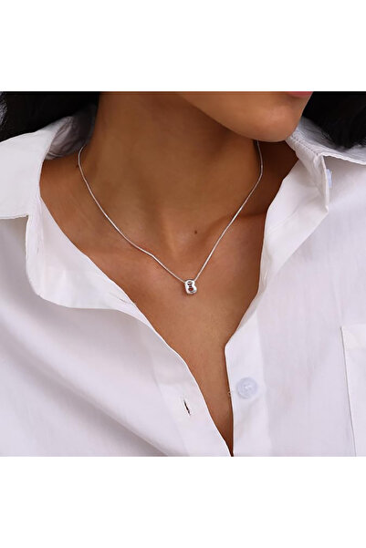 Atolyezone B Harfi Tasarım 925 Ayar Gümüş Kaplama Harfli Kolye Isimli Kişiye ...