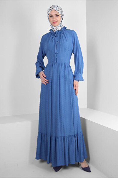 Alvina فستان روبالي بتفاصيل ربط 43744