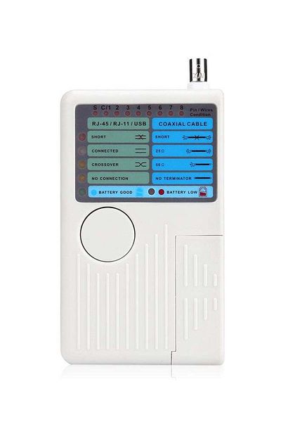 Generic جهاز اختبار كابلات USB BNC عن بُعد 4 في 1 RJ-45 RJ-11 لأداة كشف تعقب UTP STP