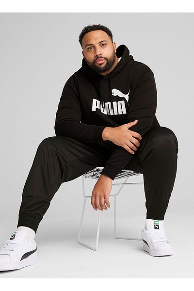 Puma Мъжка тениска с качулка, бяло лого с произволно лого, стандартна кройка и цип
