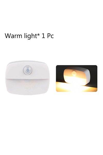 YzzYzz Warm White Light 2PCS Motion Sensor LED Night Light Auto ON/OFF Wireless Under Cabinet Lamp For Kitc