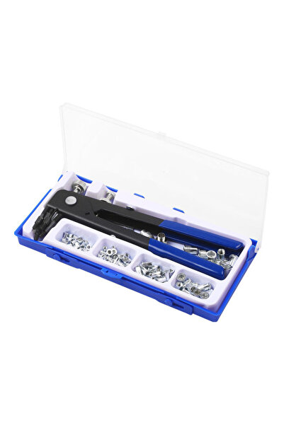 Generic 86-Piece Rivet Nut Tool Kit Set With Storage Box Blue/Black/Silver