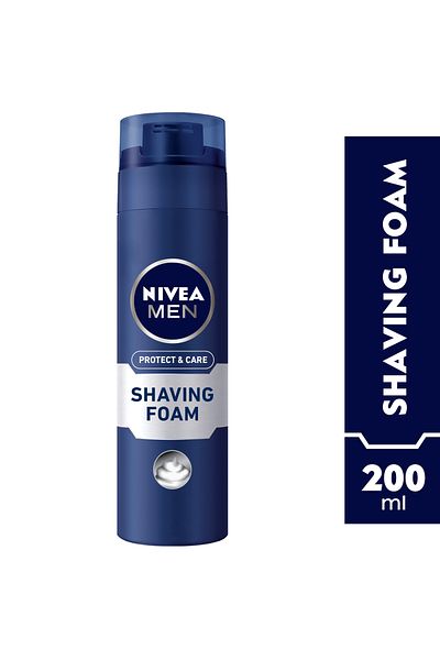 NIVEA Men Shaving Foam Protect & Care - 200ml | Smooth & Gentle Shave Formula