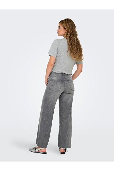 ONLY Jeans mit weitem Bein ONLANN-MADISON Hohe Taille Verkürzt Jeans