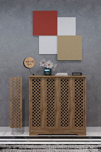 BAGAX Perge Model, Çam Renk,iç Ölçü 76 Cm Dış Ölçü 80 Cm Petek Kaplama, Dresuar