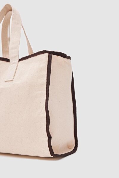 Shule Bags Arc X Large Canvas Tote Bag Brown